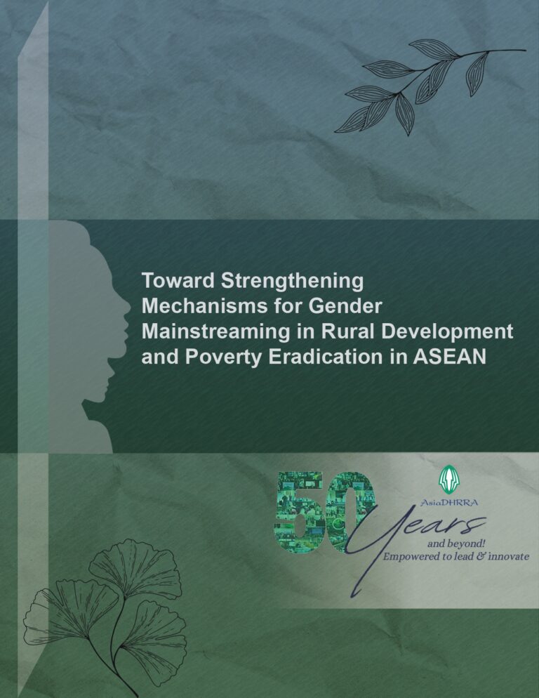 Toward Strengthening Mechanisms for Gender Mainstreaming in Rural Development and Poverty Eradication in ASEAN