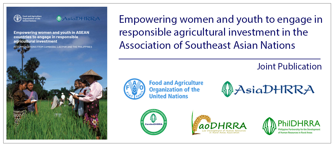 Joint publication in Empowering Women and Youth in Responsible Agricultural Investment (RAI) published