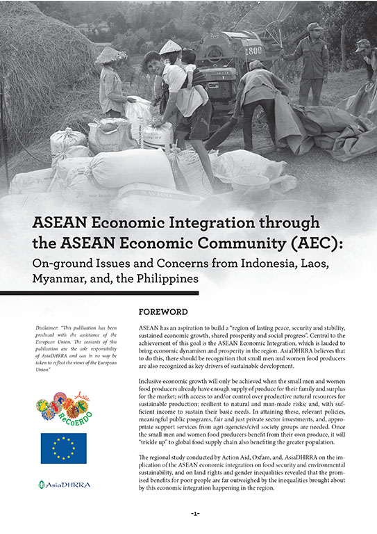ASEAN Economic Integration through the ASEAN Economic Community