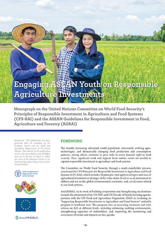 Engaging ASEAN Youth on Responsible Agriculture Investment