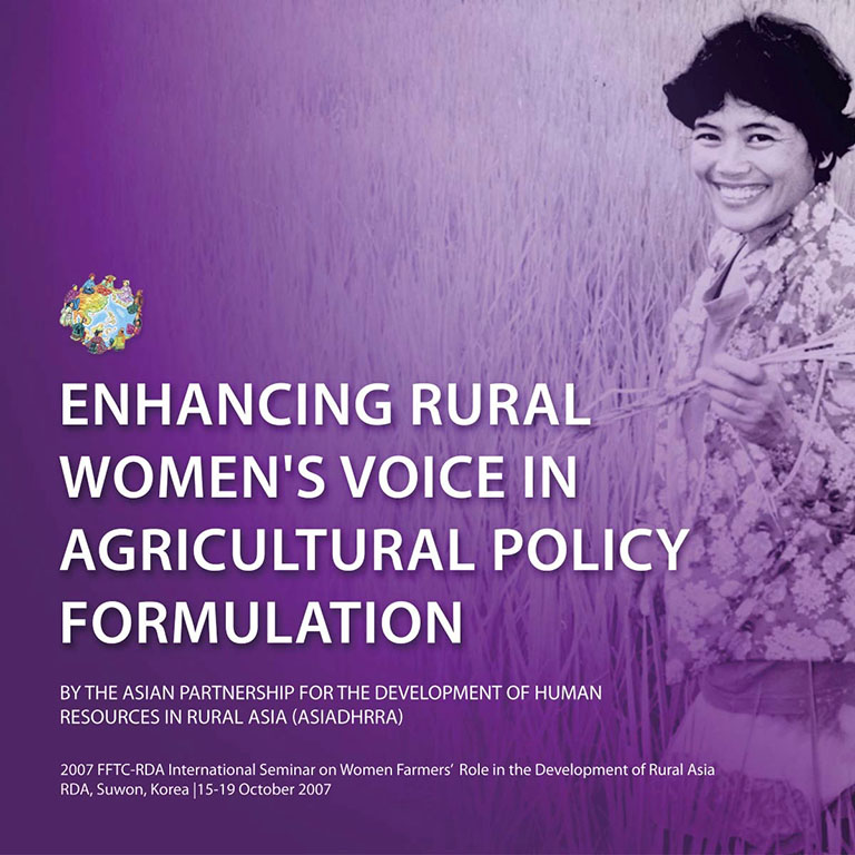 Enhancing Rural Women’s Voice in Agricultural Policy Formulation